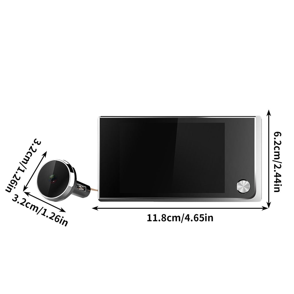 Discreet 3.5 Inch Security Camera with HD Night Vision Monitor, Real-Time Alerts, and Live View