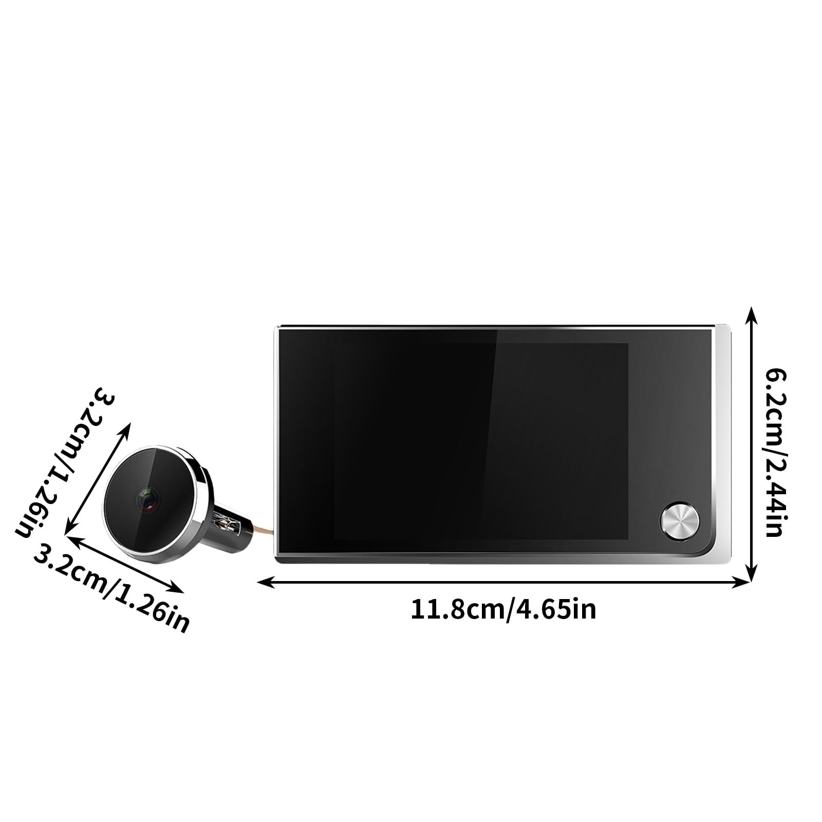 Discreet 3.5 Inch Security Camera with HD Night Vision Monitor, Real-Time Alerts, and Live View