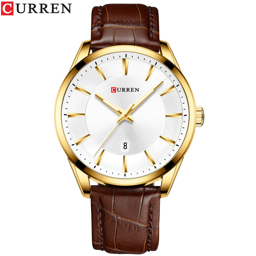 Curren Waterproof Quartz Watch Casual Business Leather Strap 8365 X