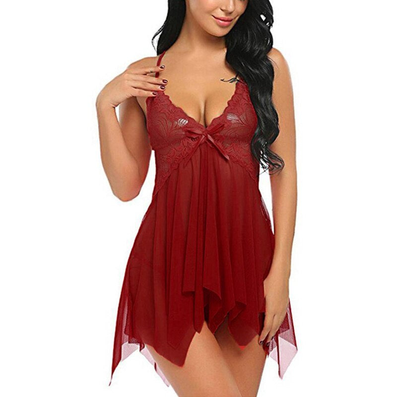 Sexy Lingerie Baby Doll Erotic underwear Lace Hot Erotic Babydoll Sexy Ladies Dress Sleepwear Costumes For Women