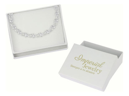 Pulsera Plata 925 Armado A Mano De Corazon De 18cm De .9mm