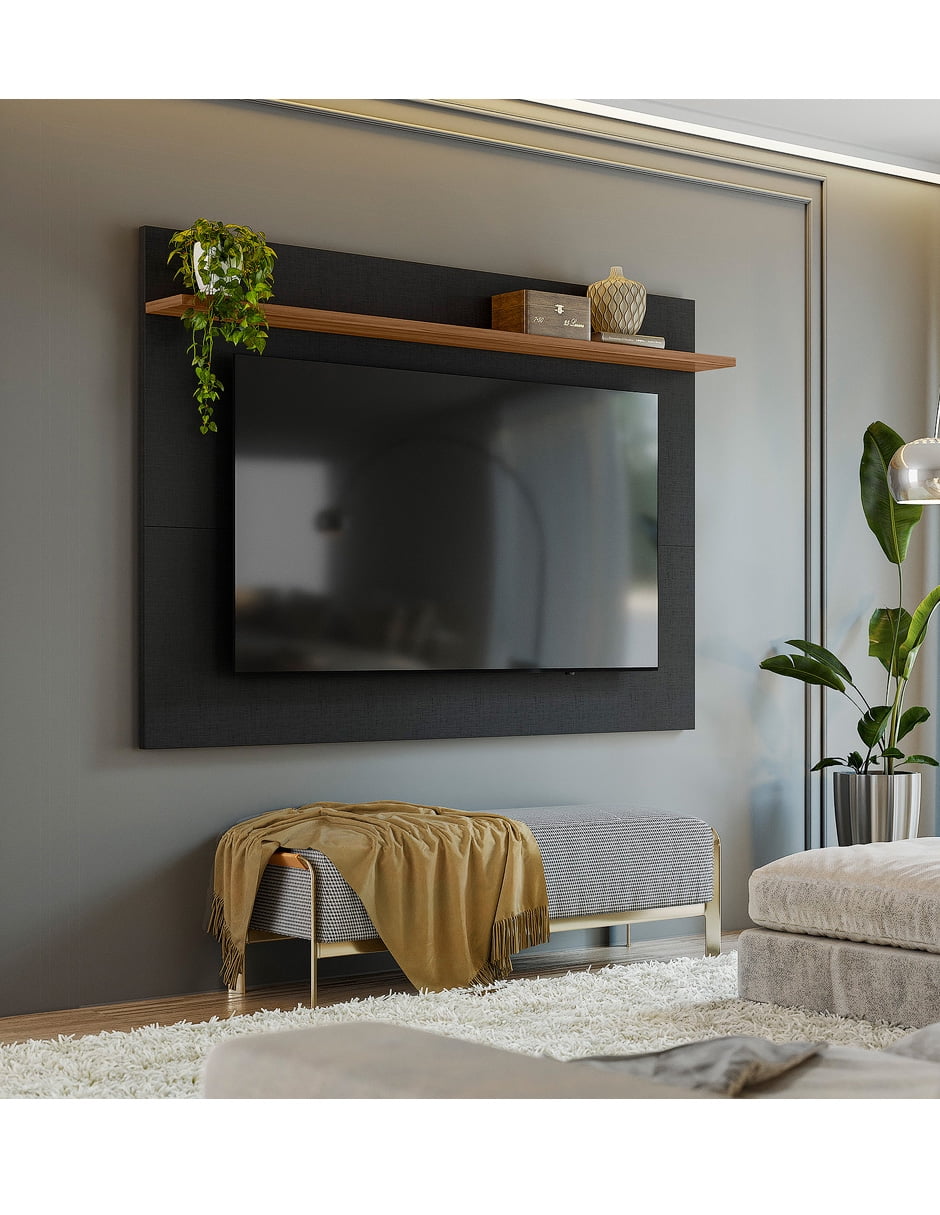 Skal Living TV Unit with Floating Panel for TVs up to 70 Inches, Black