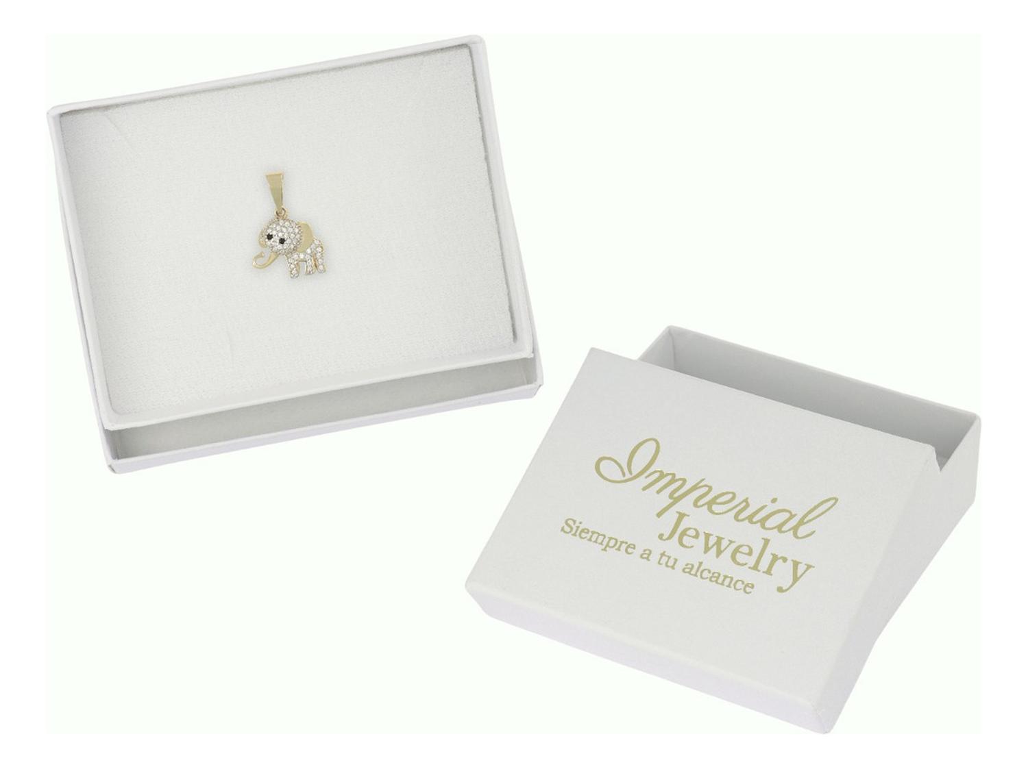 Elephant Pendant with Cubic Zirconia in 10k Gold 1.5 Grm