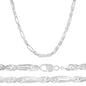 925 Silver Torsal Figaro Chain 3x1 Gauge 7.5mm