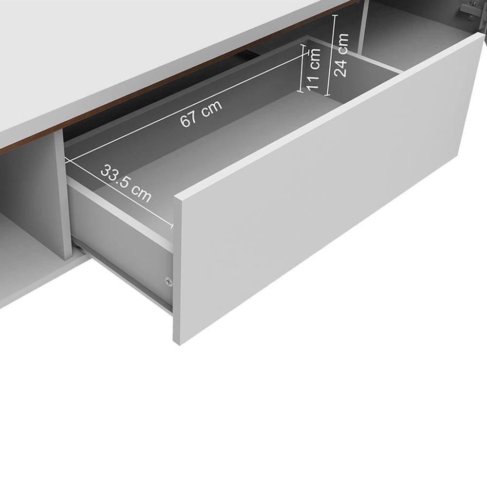 Madesa Reims TV Stand for TVs up to 75 inches, White