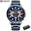 Curren New Quartz Watch with Sport Chronograph in Stainless Steel Curren New Quartz Watch with Luminous Hands 8363
