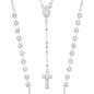 925 Sterling Silver Rosary With 45 Cm Diamond Ball