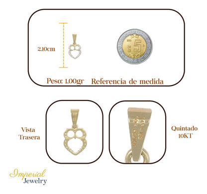 Dije Figura De Búho Con Zirconia En Oro De 10k 1.0 Grm