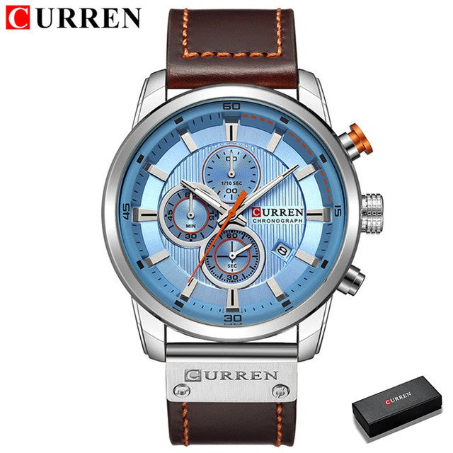 Curren Fashion Quartz Watch for Men, Top Brand Luxury Sports Chronograph Watch, Hodinky 8291 Men's Wristwatch