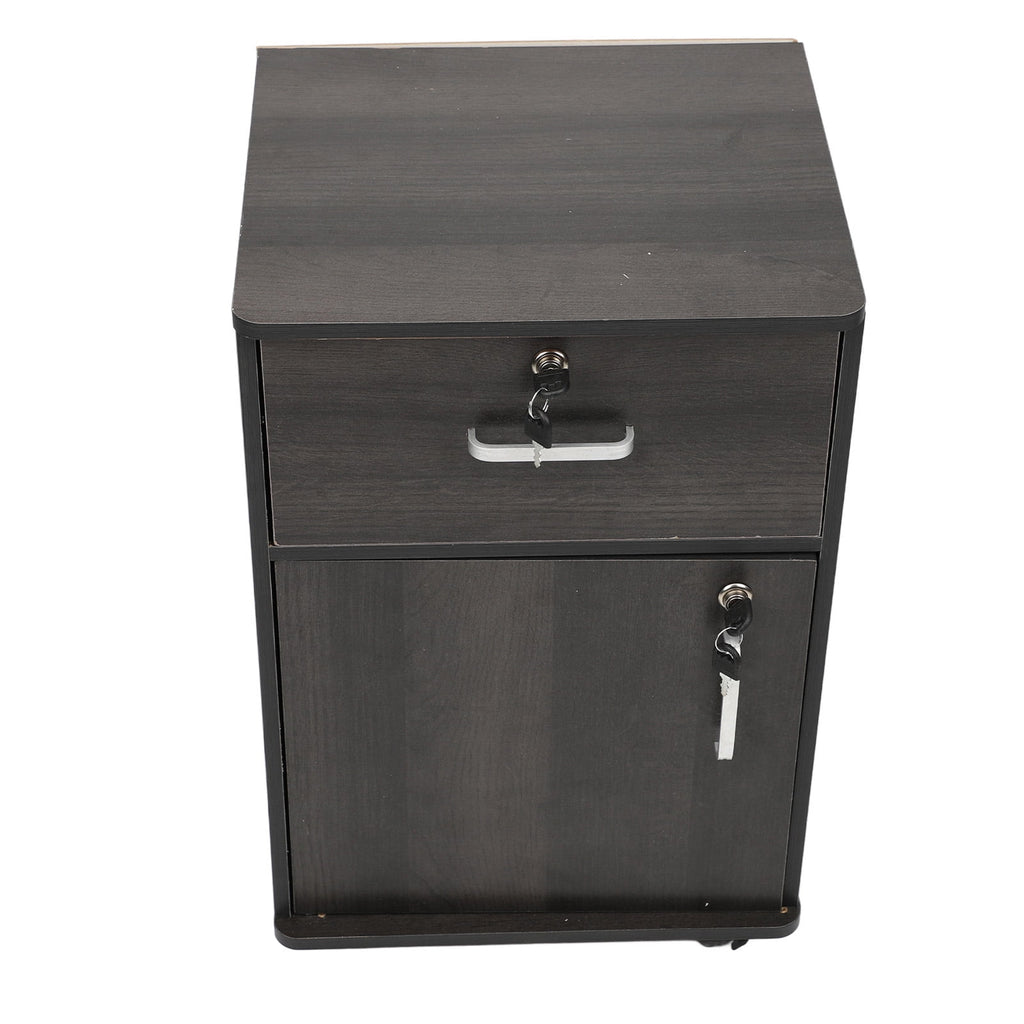 Mobile Filing Cabinet, Under-Desk Rolling Filing Cabinet with Locks and Wheels, Wooden Filing Cabinet for Home Office, 14.57 x 13.39 x 23.23 Inches, Easy to Assemble