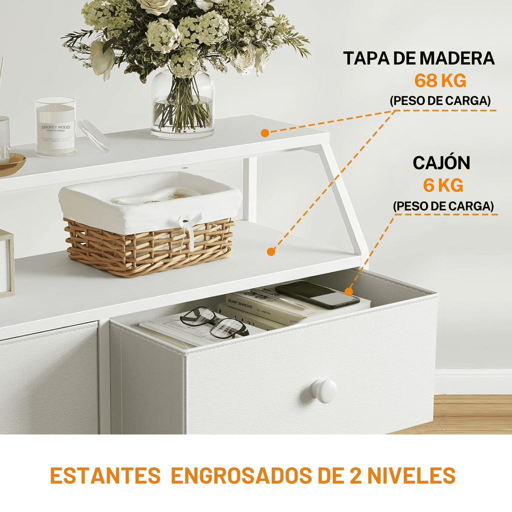 Organizador de Almacenamiento FABATO con Marco de Acero 8 Cajones 29 x 95 x 106 cm