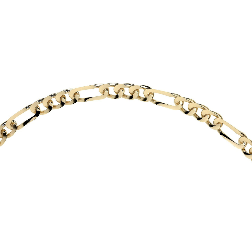 Italian Figaro Bracelet 3x1 Hollow Caliber 2.6 mm