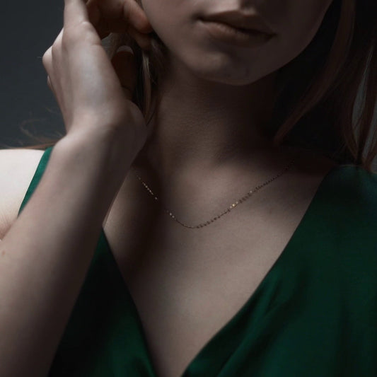 14k Italian Gold Chain, Coffee Bean Style