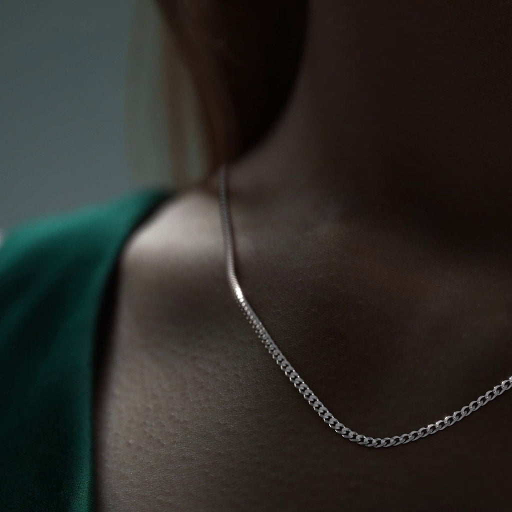 50cm 925 Sterling Silver Curb Chain, 3.8mm Gauge