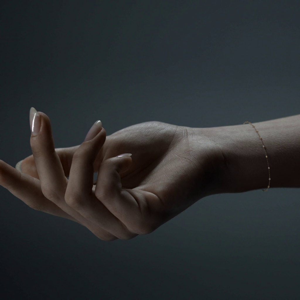 Viviana Adjustable 10K Gold Slave Bracelet with Smooth Ball | Elegant Fine Jewelry Bracelet