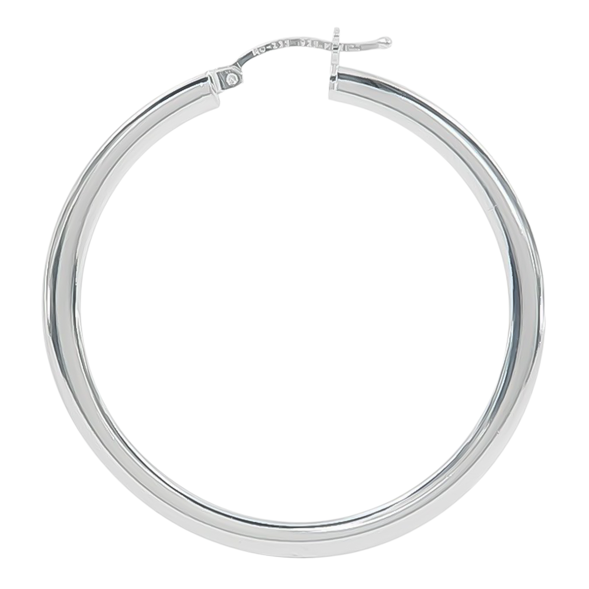 Sterling Silver 925 Hoop Earrings for Women with Oval Tube