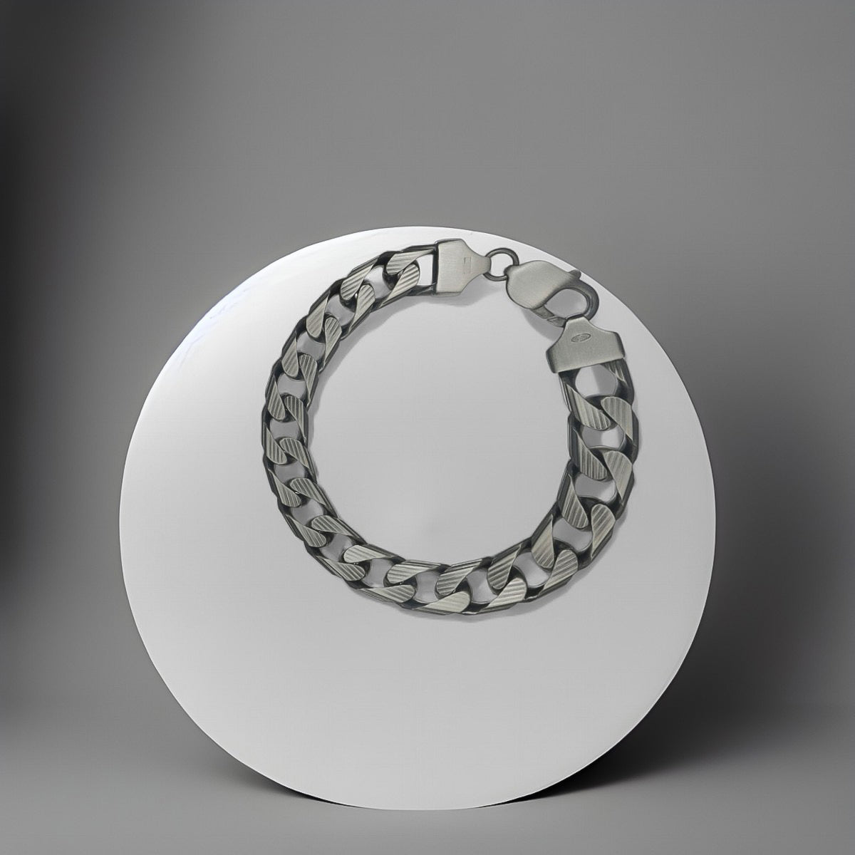 925 Sterling Silver Cuban Bracelet 20cm 10.7mm Gauge Italian