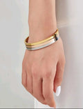 Calenbi Triple Gold Plated Stainless Steel Bracelet (3 Golds 14K)