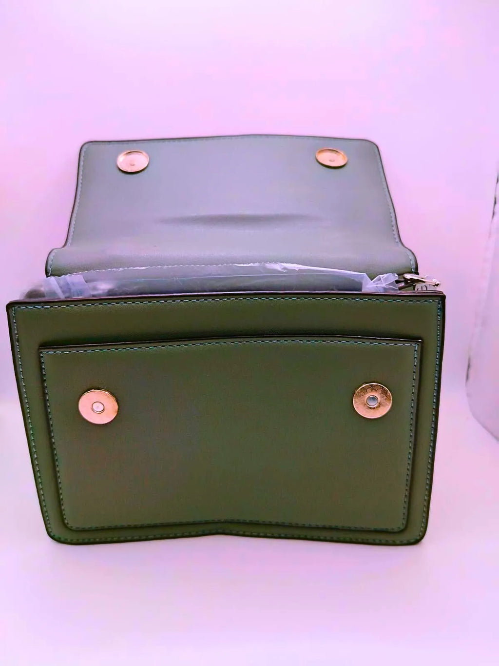 Calenbi Small Green Leather Shoulder Bag