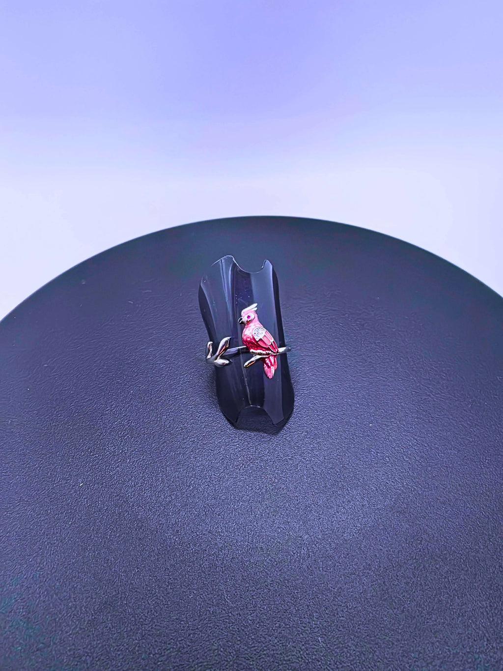 Anillo Plata Ley 925 Guacamaya Recina Epoxica Calenbi