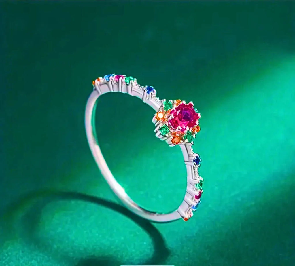 S925 Sterling Silver "Royal Purple" Cubic Zirconia Ring by Calenbi