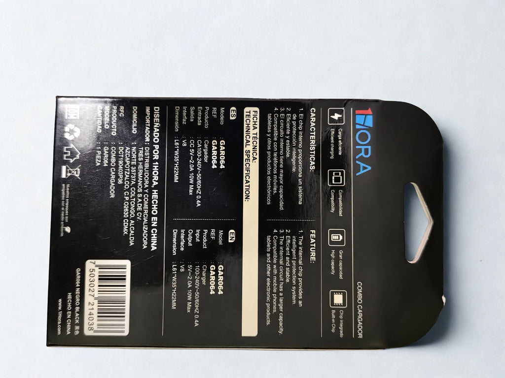 GAR064 - V8 Combo Cargador 10W