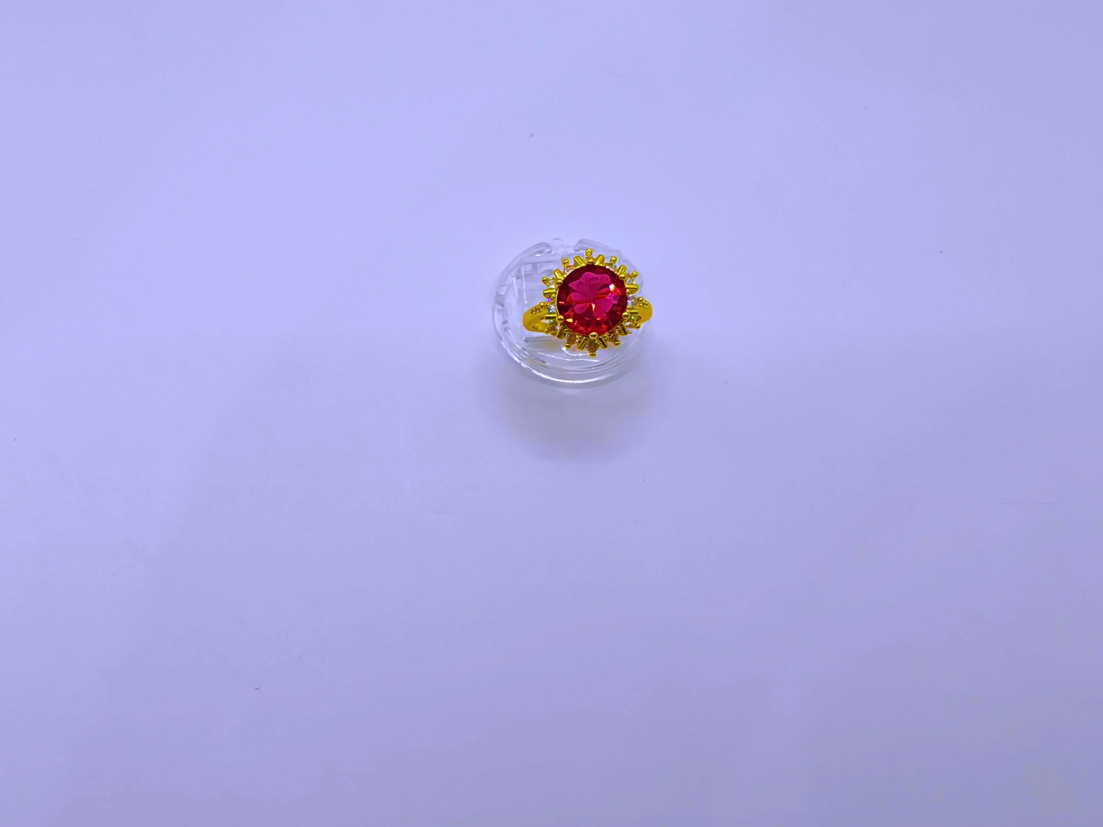 Calenbi Adjustable Copper Snowflake Ring with 10K Gold Plating