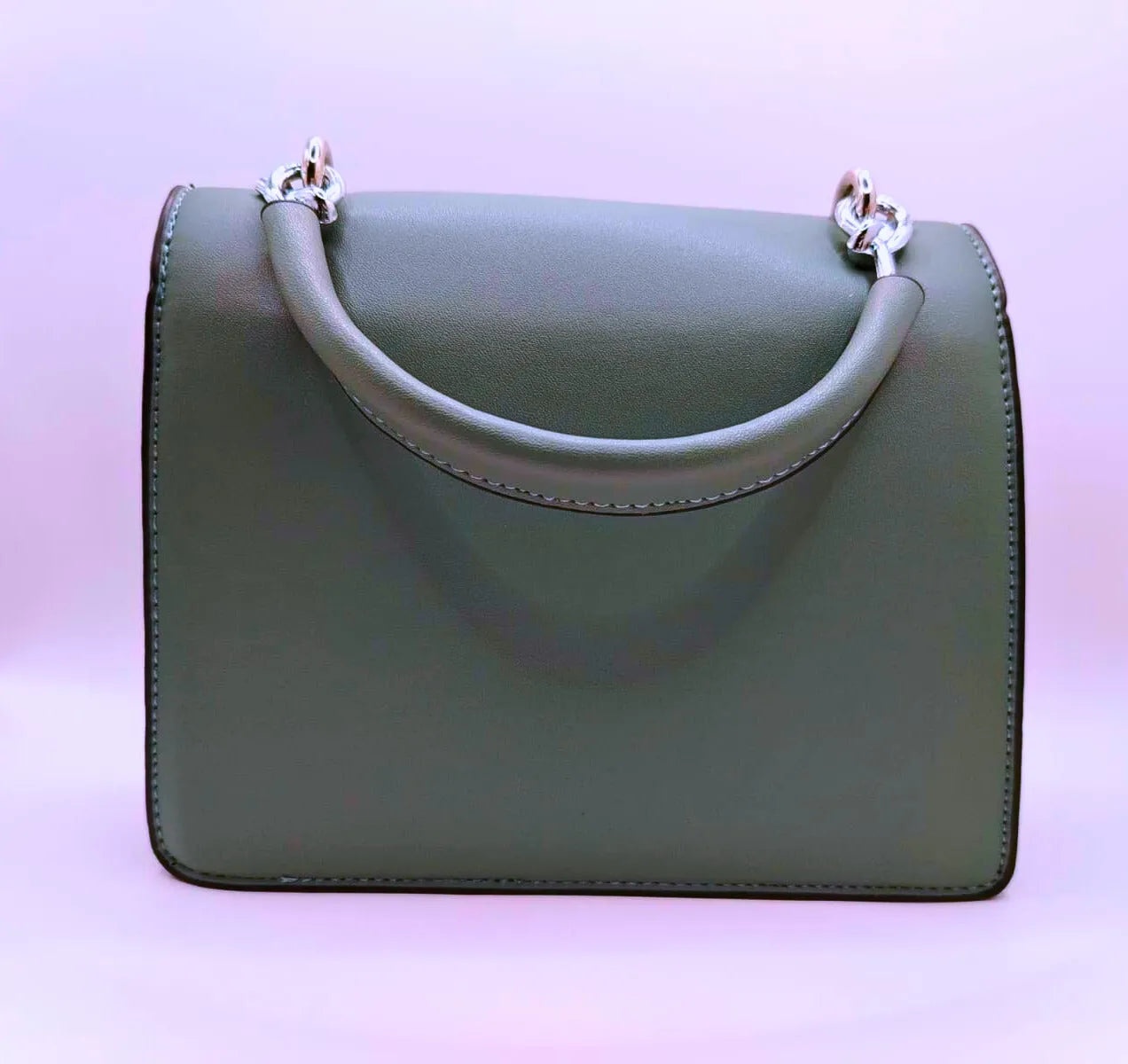 Calenbi Small Green Leather Shoulder Bag