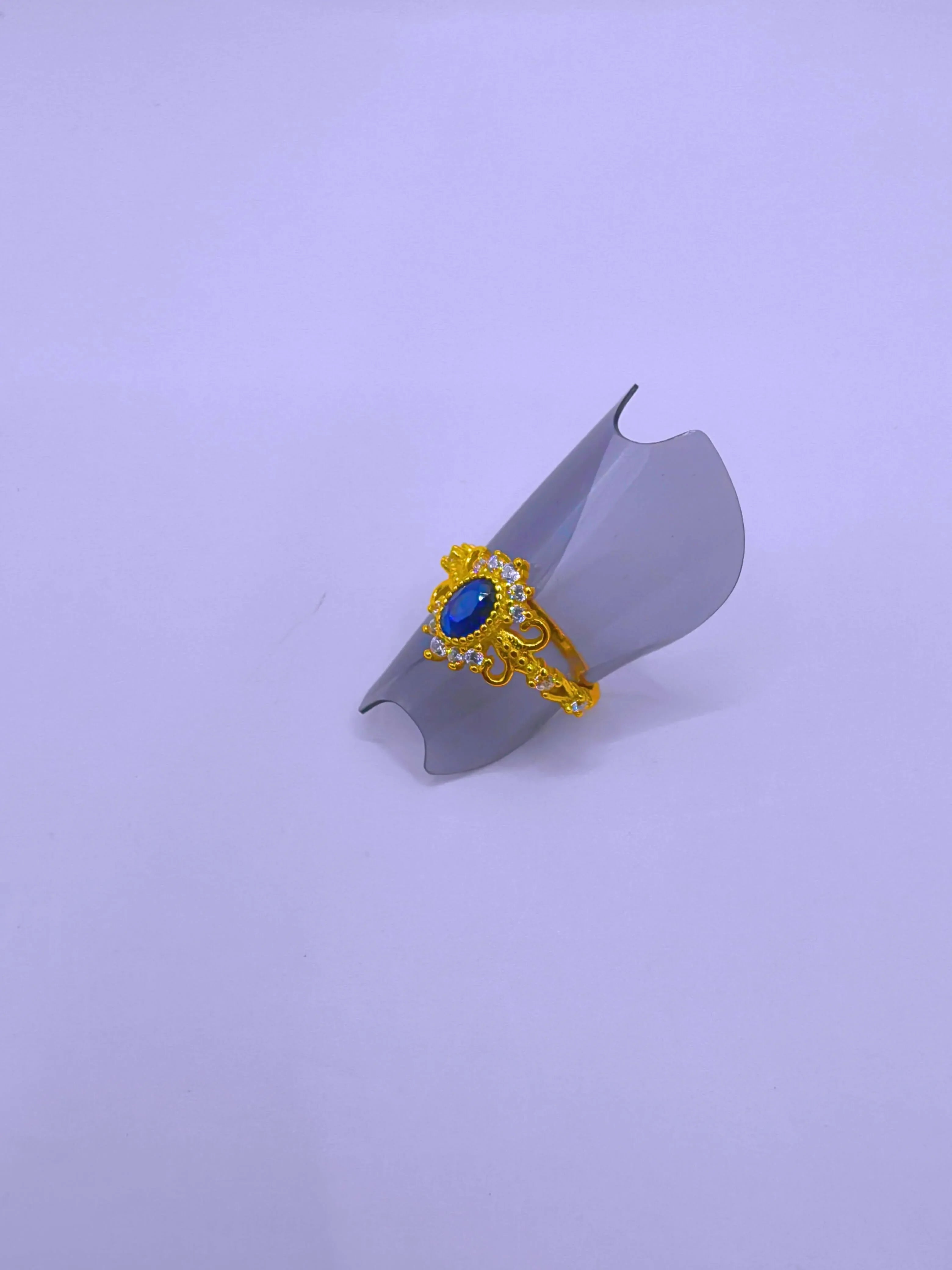 S925 Sterling Silver "Royal Seal" Ring with Cubic Zirconia and 12k Gold Plating