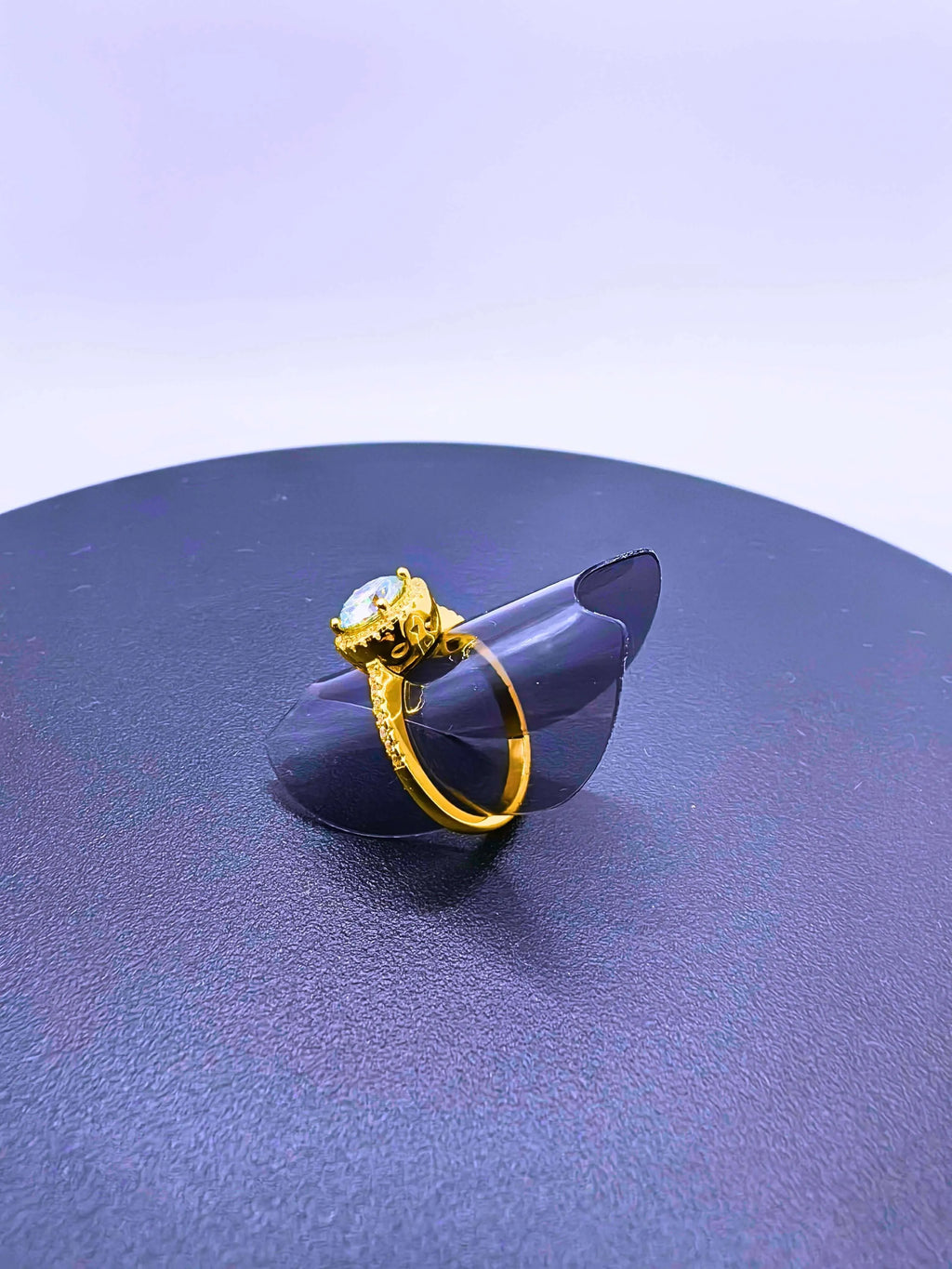 Anillo S925 Esterlina "Compromiso" MOISSANITA Chapa Oro 14k Calenbi