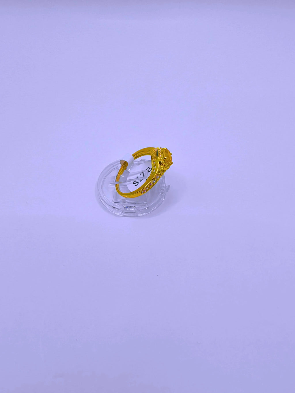 Anillo Plata Esterlina S925 Compromiso 2 Chapa Oro 14k Calenbi SR0017