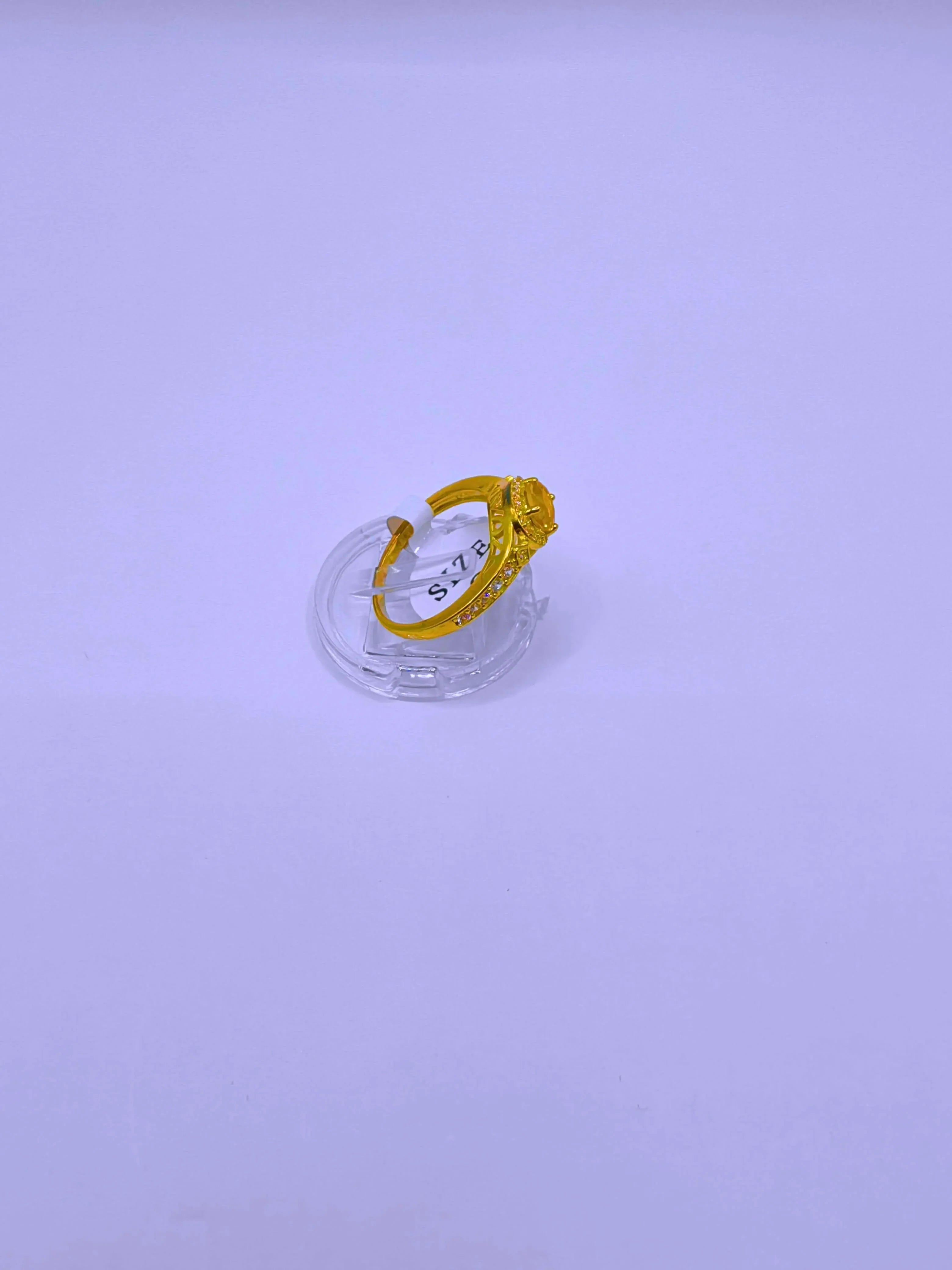 Anillo Plata Esterlina S925 Compromiso 2 Chapa Oro 14k Calenbi SR0017
