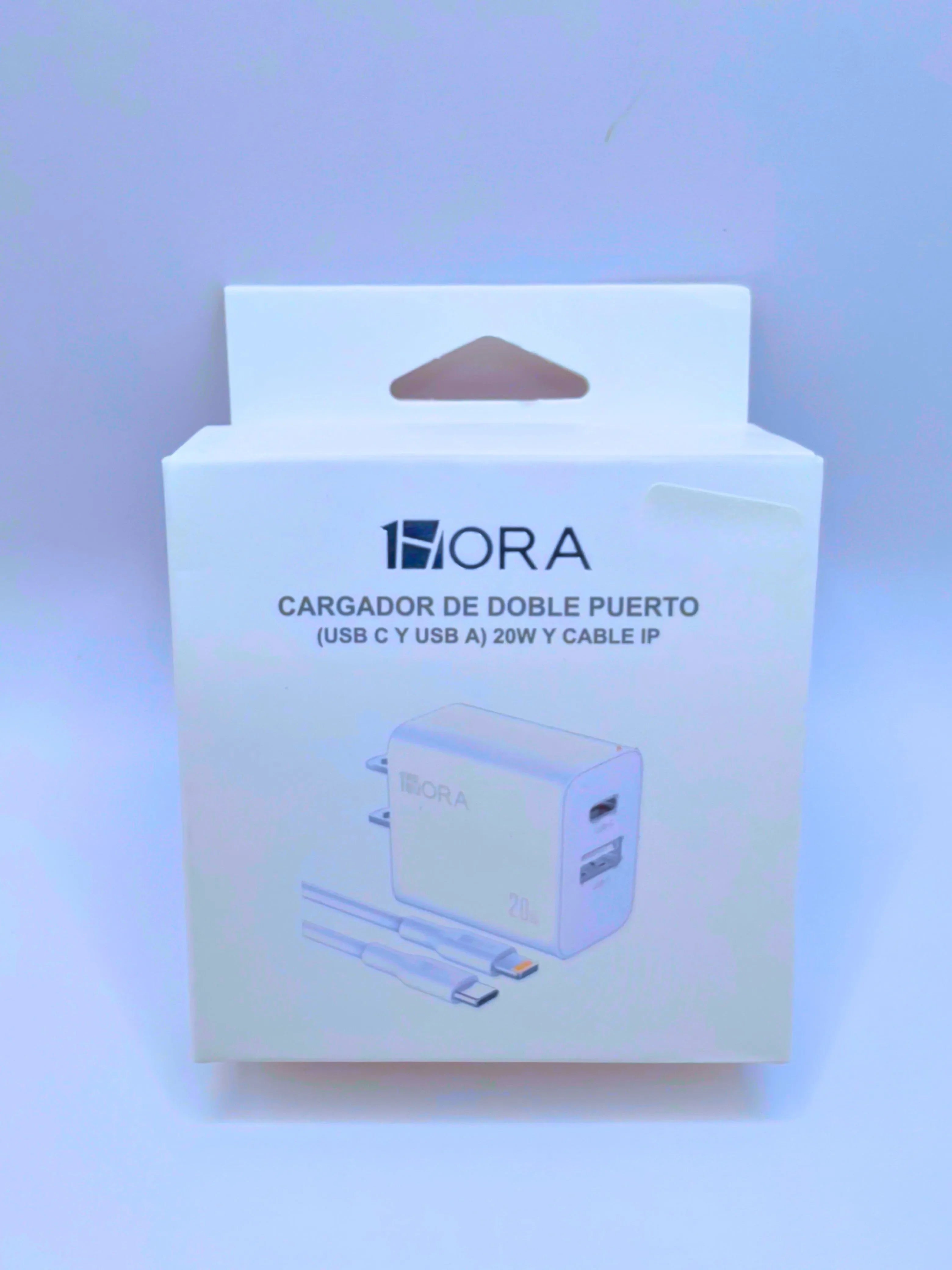 GAR163 - Dual Port Charger (USB "C" and USB "A") 20W and IP Cable