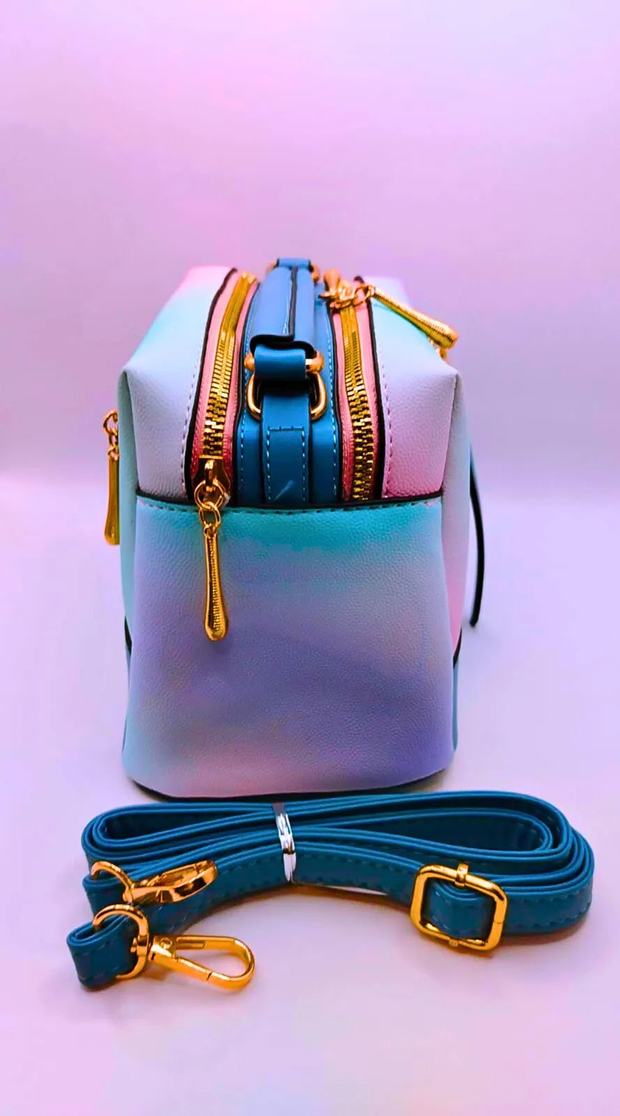 Calenbi Small Shoulder Bag, Multicolor Blue