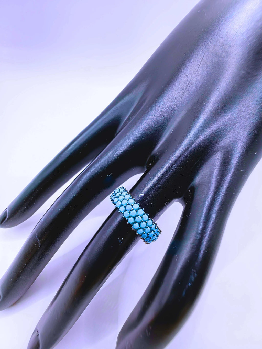 Anillo Plata Esterlina 925 Turquesa Bohemio - Calenbi SR0035