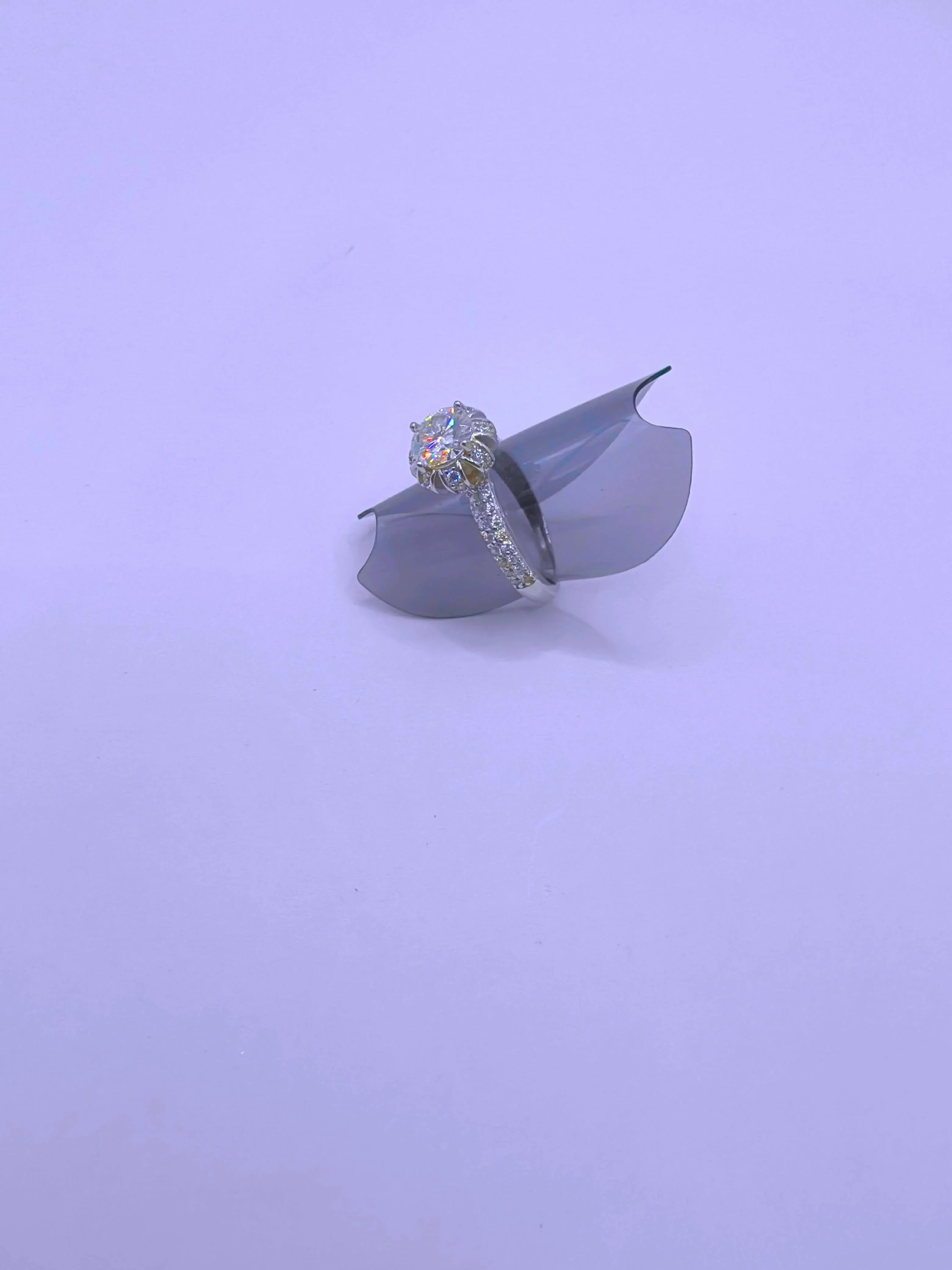 Anillo Plata Esterlina 925 "Compromiso 1" Moissanita Cerrado Calenbi