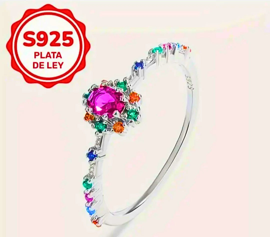 S925 Sterling Silver "Royal Purple" Cubic Zirconia Ring by Calenbi