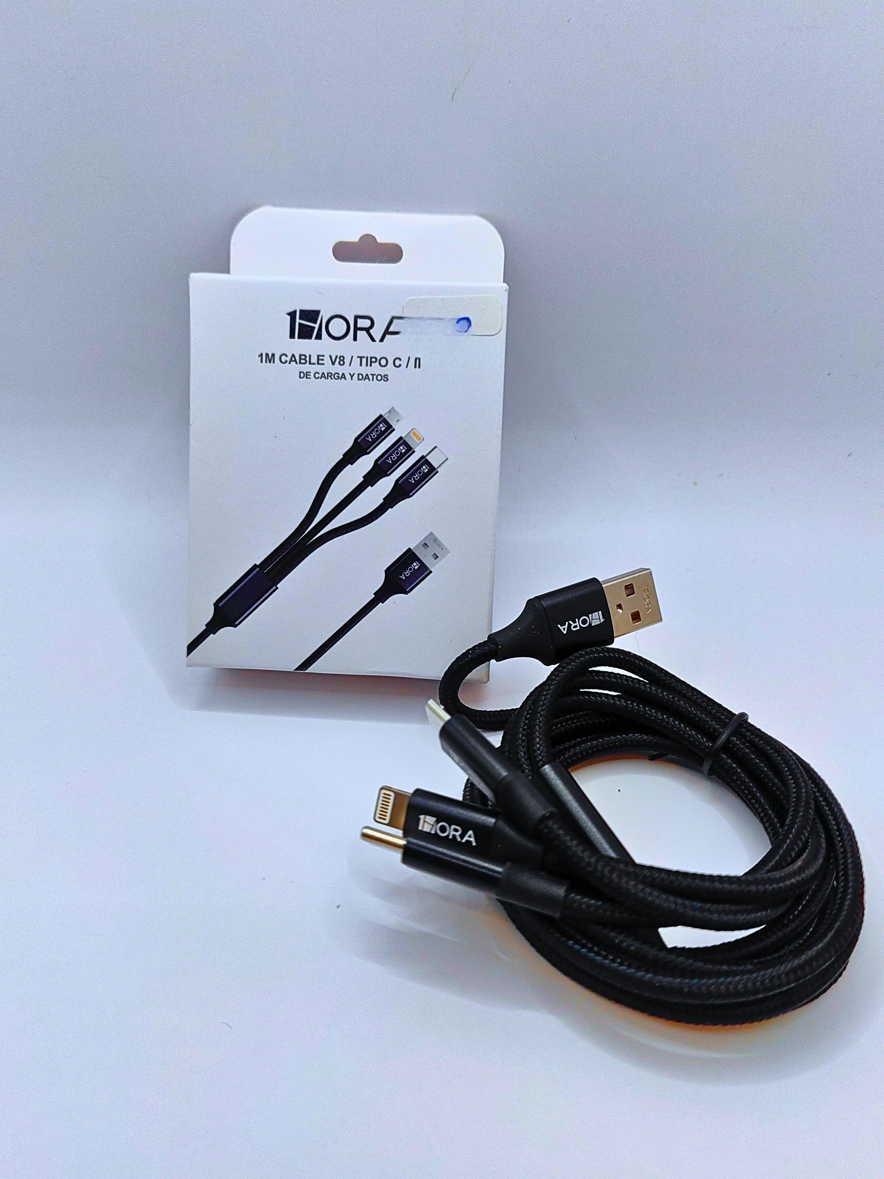 CAB259 - 1M V8/ Type C/IP Charging and Data Cable (1 Hour)