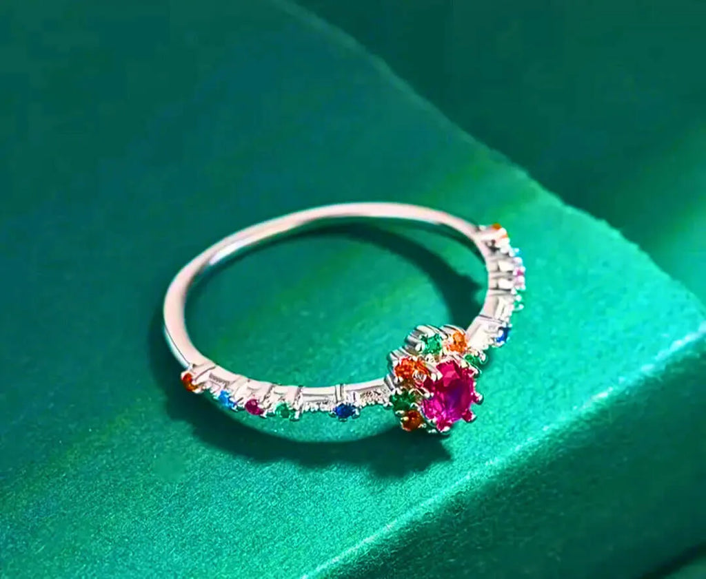 S925 Sterling Silver "Royal Purple" Cubic Zirconia Ring by Calenbi