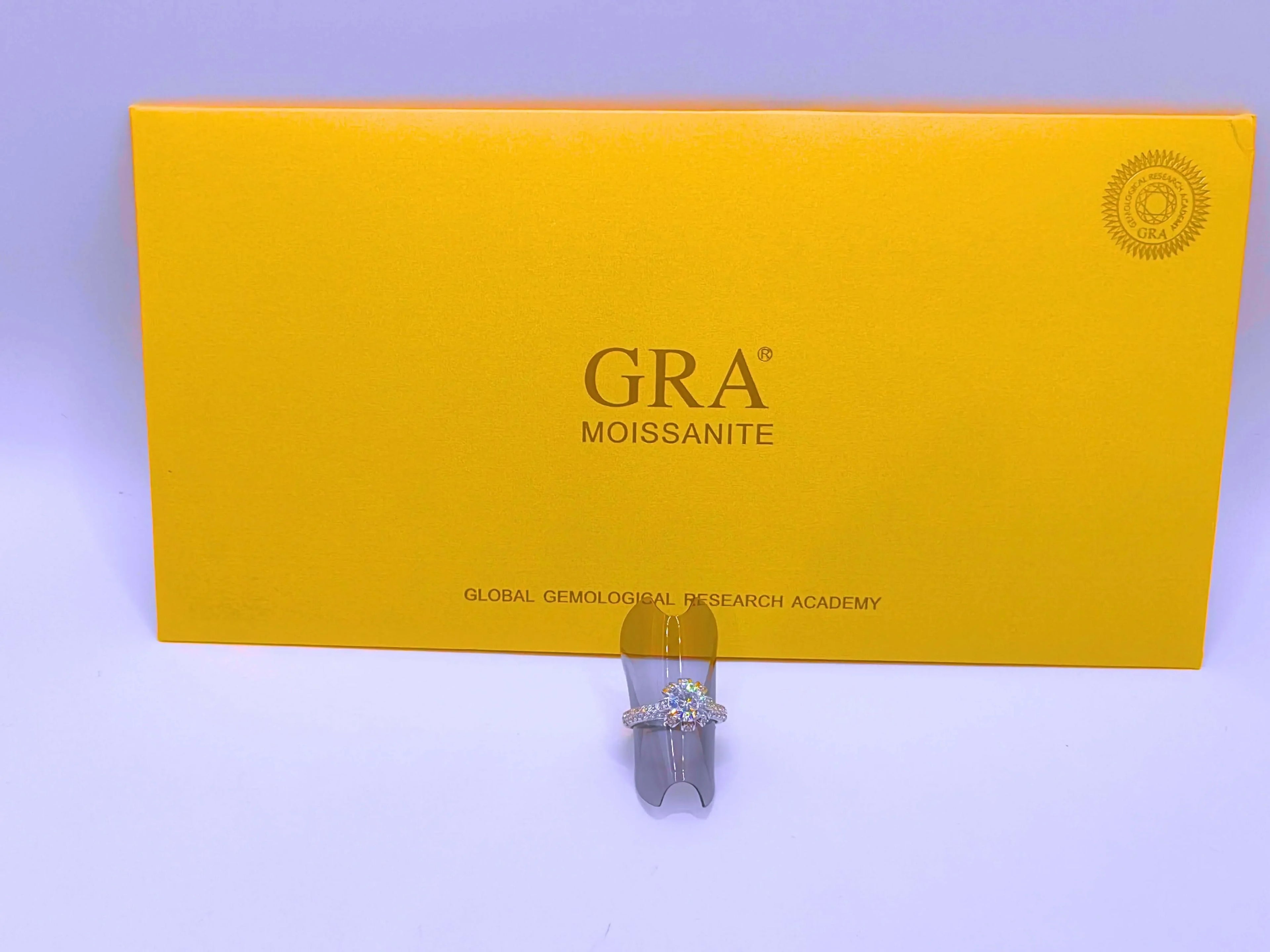 925 Sterling Silver "Engagement 1" Ring with Moissanite, Closed, Calenbi