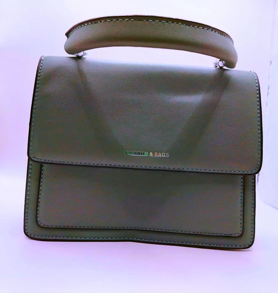 Calenbi Small Green Leather Shoulder Bag