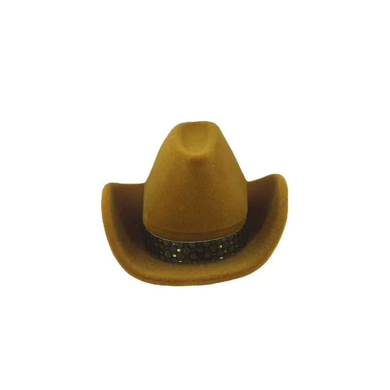 Small Jewelry Box Brown Ring Cowboy Hat Calenbi