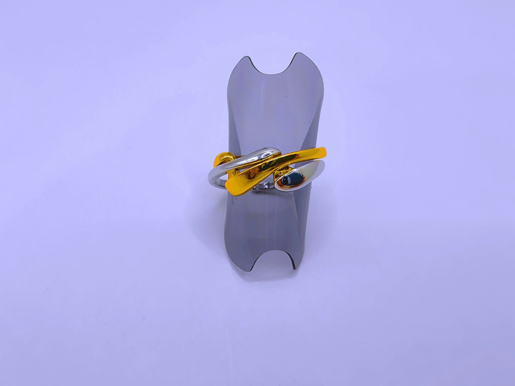 Calenbi Double Gold Plated Stainless Steel Ring