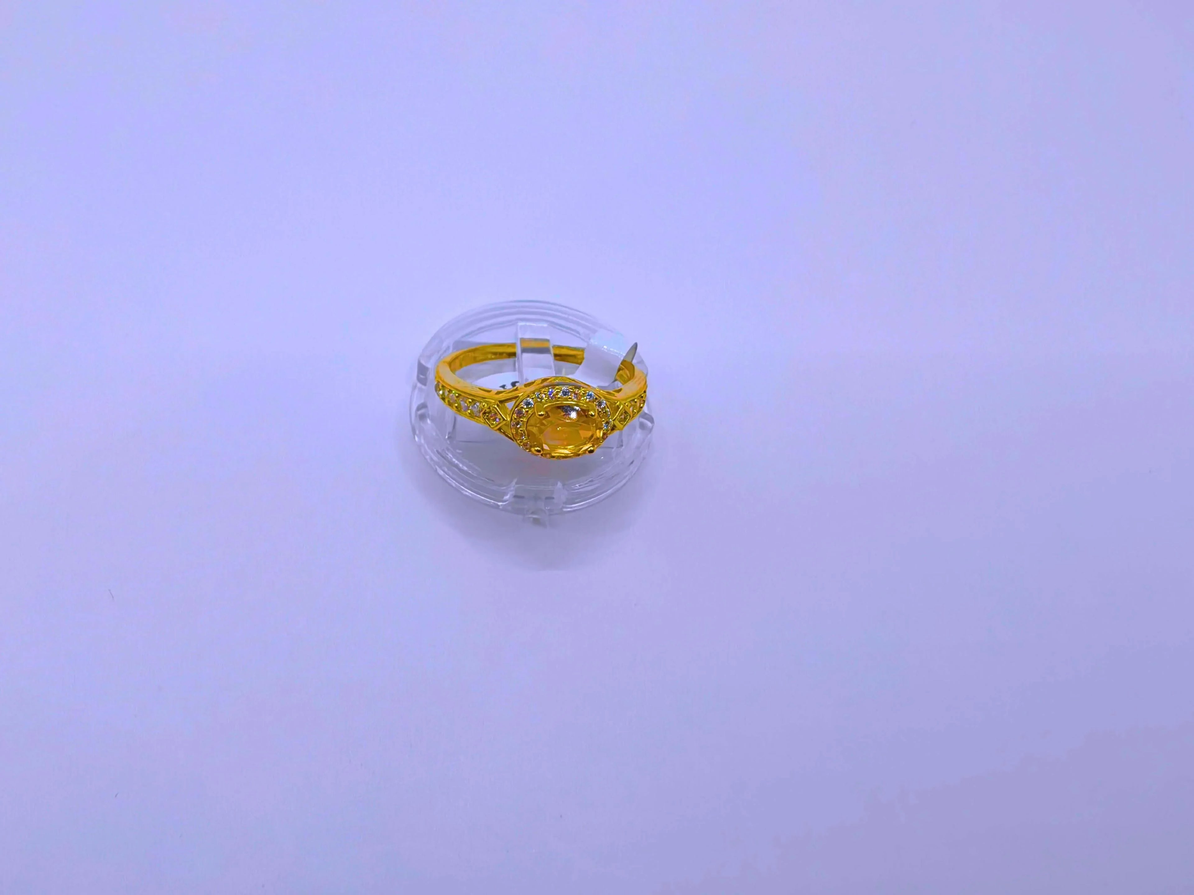 Anillo Plata Esterlina S925 Compromiso 2 Chapa Oro 14k Calenbi SR0017