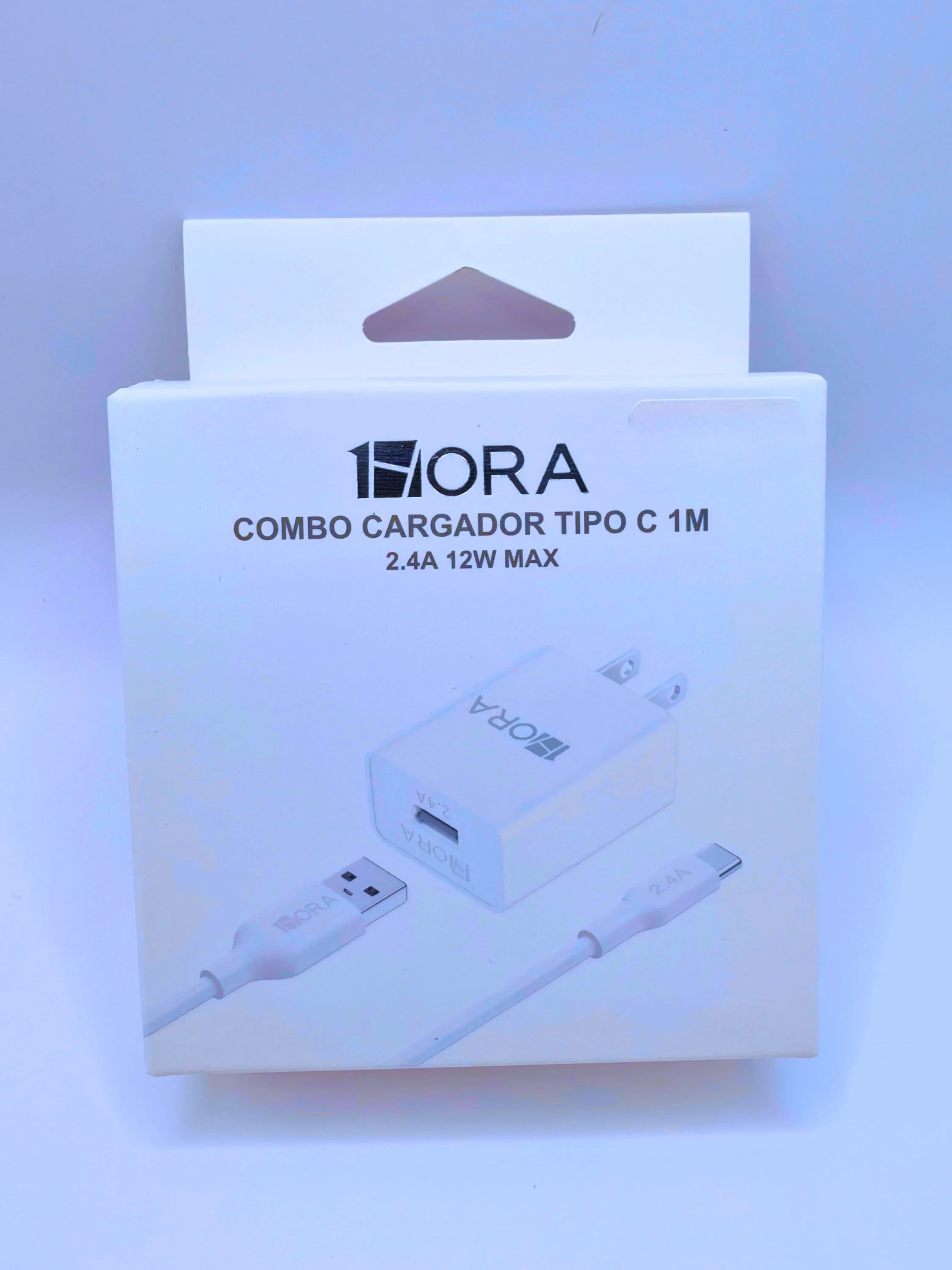 GAR142 - Type "C" Charger Combo 1M 2.4A 12W MAX 1HOUR