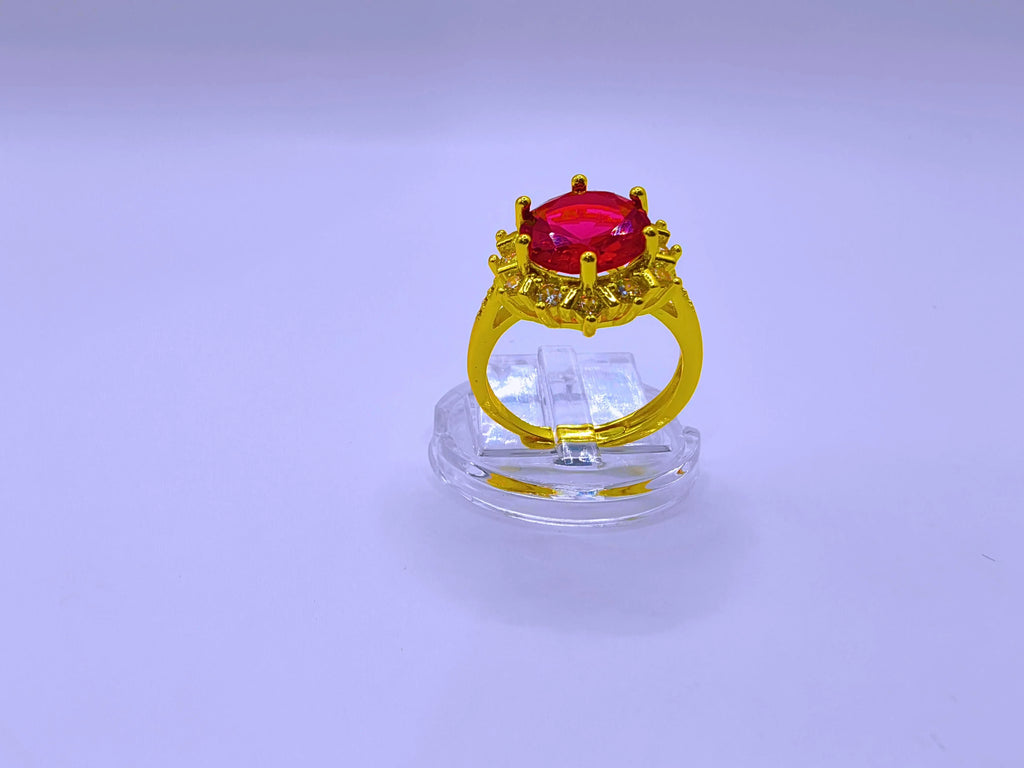 Calenbi Adjustable Copper Snowflake Ring with 10K Gold Plating