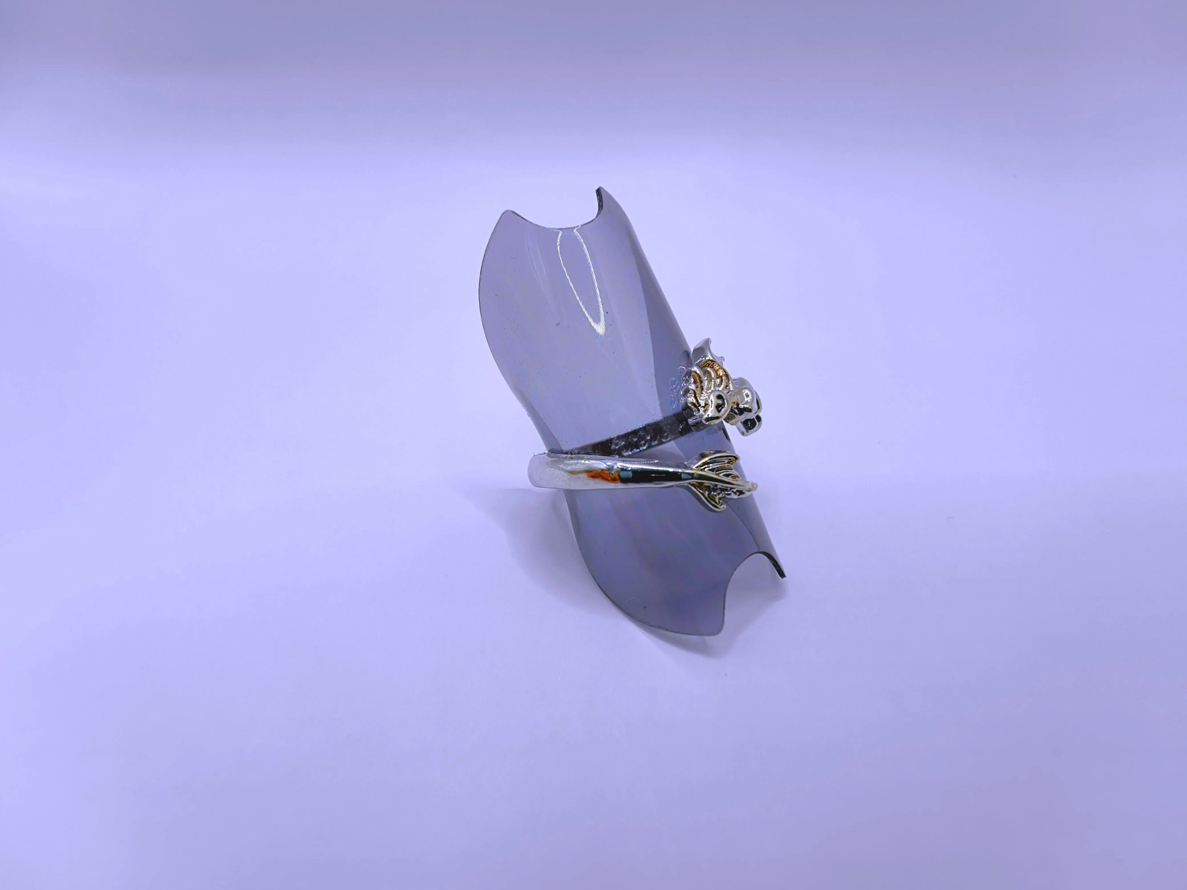 Calenbi Adjustable Silver-Plated Zinc Dragon Ring