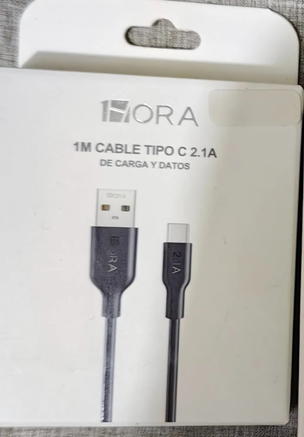CAB237 - 1M Type "C" and "A" Cable 2.1A Charging and Data 1 Hour