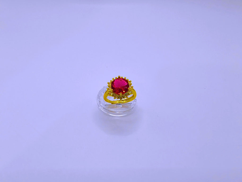 Calenbi Adjustable Copper Snowflake Ring with 10K Gold Plating