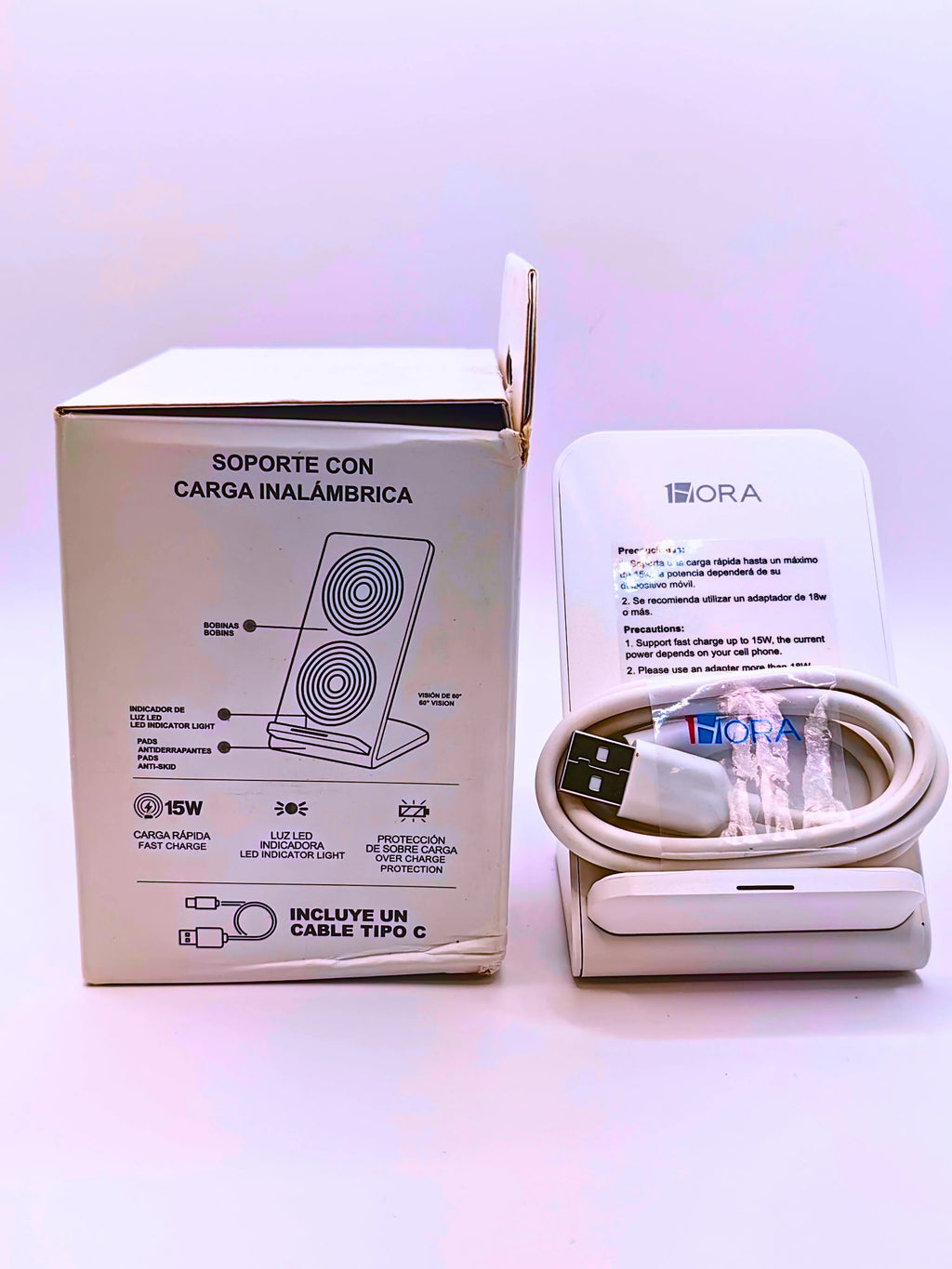 CB157 - Soporte Para Celular Con Carga Inalambrica 1Hora